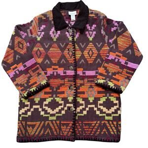 Cedar Canyon Clothing Company Southwestern Aztec Tapestry Jacket Coat Size Large